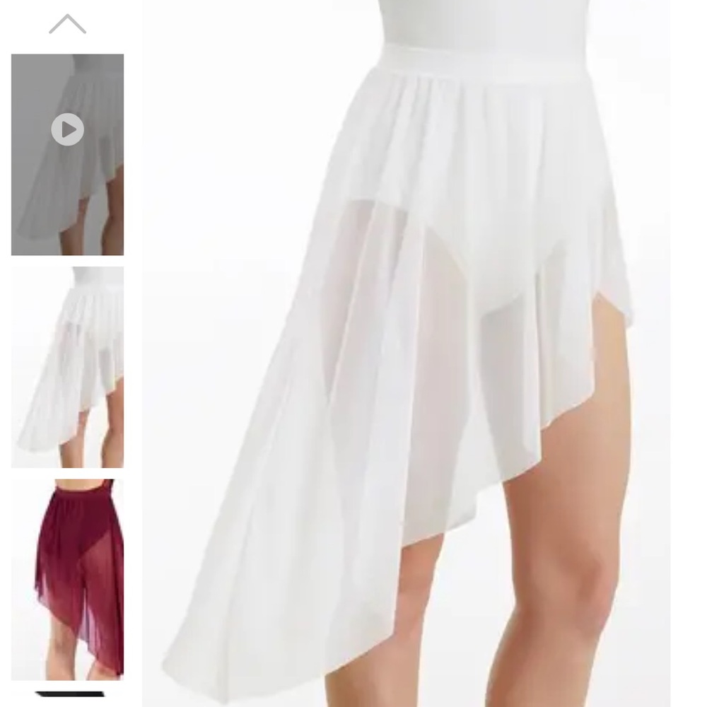 Balera Asymmetrical Mesh Kids Skirt